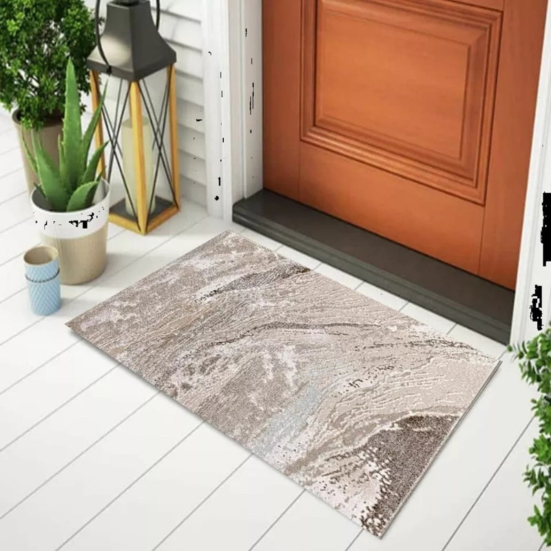 Abstract Shag Area Rug, Rectangle 60 x 110 cm