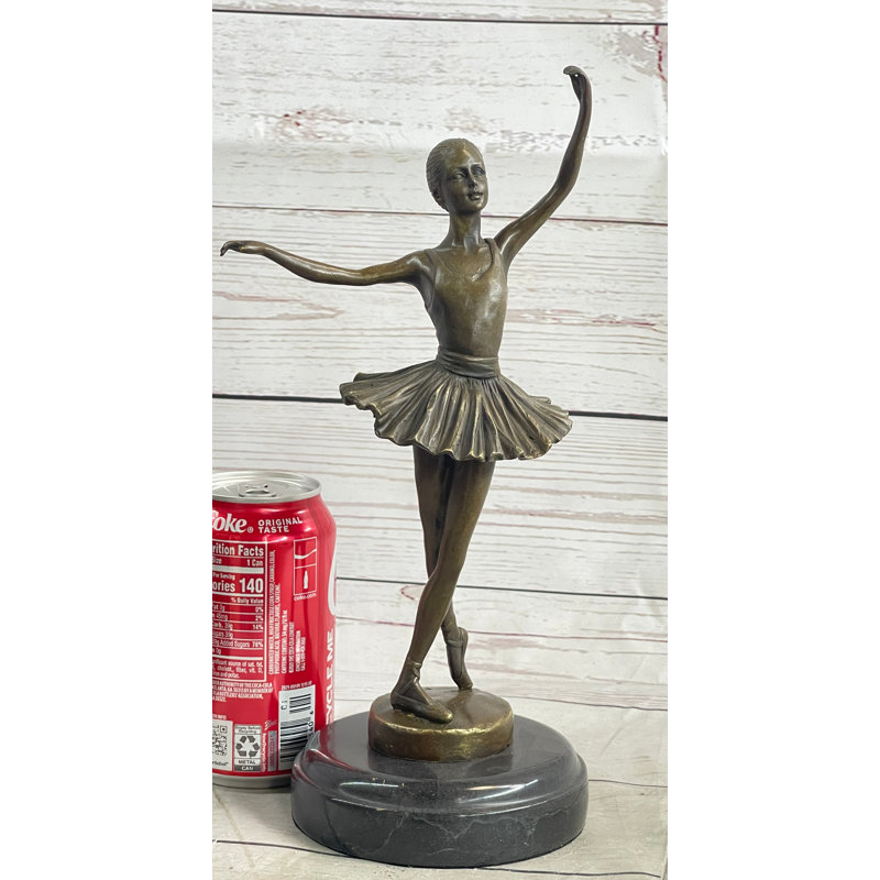 Statue de ballerine en bronze avec ballerine Fourth Position