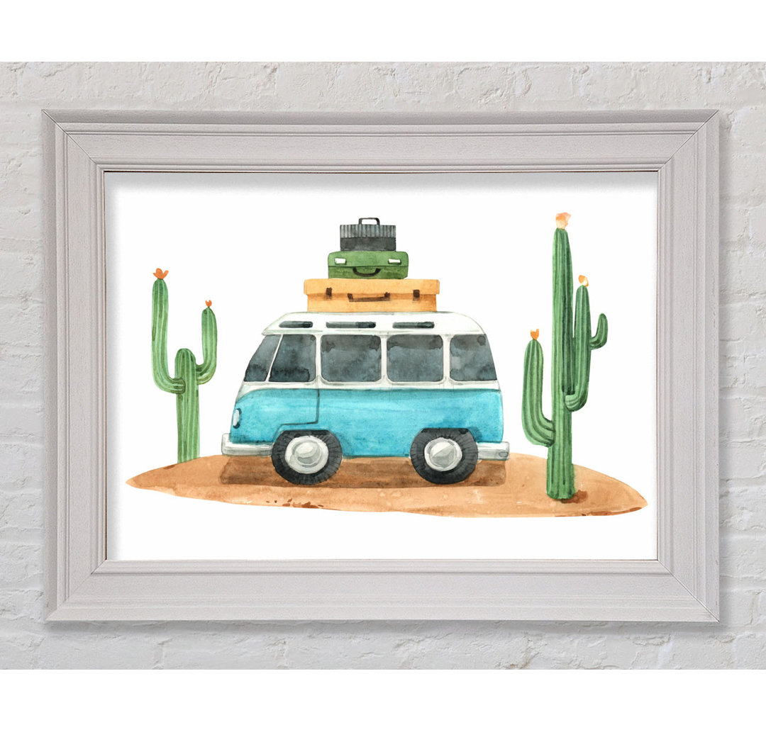 Vw Camper Cactus - Einzelner Bilderrahmen Kunstdrucke