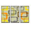 «Retro Square Design VII», reproduction de photo sur toile 3 pièces-1105196522-1105196525