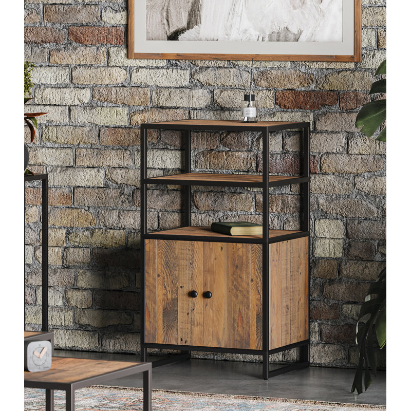 Alvern 90cm H x 40cm W Metal Standard Bookcase