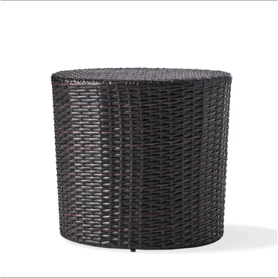 Kingstown RD Barrel Side Table,  Outdoor Wicker End Table