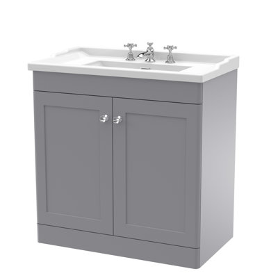 Classique 820mm Single Bathroom Vanity with Drop In Vitreous China Basin