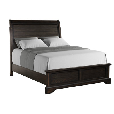 Queen Bed With Appeal, Blending Veneers And Solid Pine In Finish, Integrating Wood