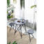Table d'appoint et deux chaises en fer noir, 61,1 x 24 x 32,3 cm, élément décoratif pliable pour la maison et l'intérieur.