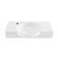 Lavabo central mural de 30 po avec fixation pour robinet côté gauche en blanc brillant Chateau