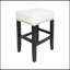 Tabouret de comptoir 26 po en cuir ivoire sans dossier (ensemble de 2)