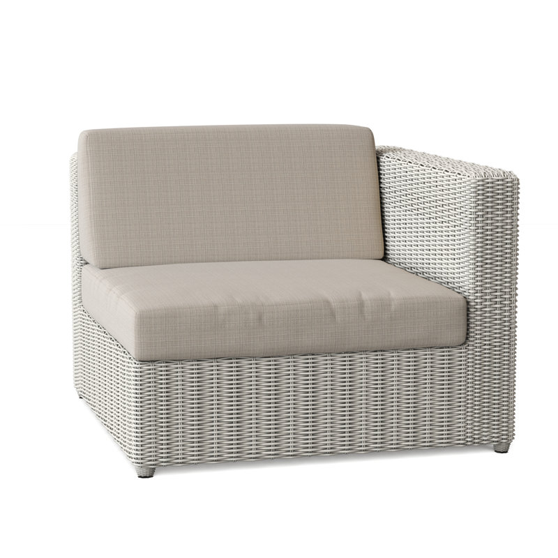 Sag Harbor Outdoor One Arm Lounge Chair, Sailcloth Seagull, Sag Harbor Classic White