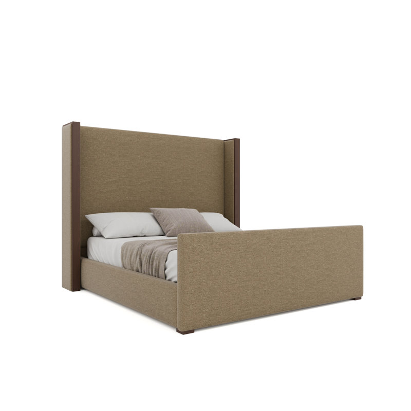 Irene Luxe Footboard Mid Bed, California King, Linen Mink