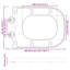 Grey Plastic Standard Adjustable Armrests Toilet Seat Oval-750646414