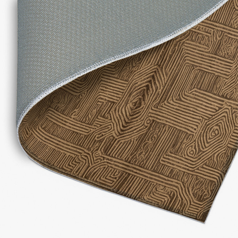 Tapis turc intérieur et extérieur brun, Rectangulaire 2 pi x 3 pi