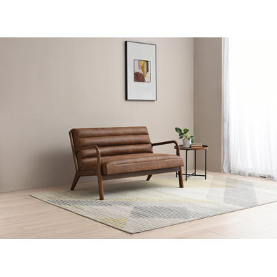 Hayle 2 Seater Faux Leather Loveseat
