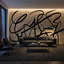Papier peint dynamique abstrait noir avec décoration murale dynamique-751636914-751636809
