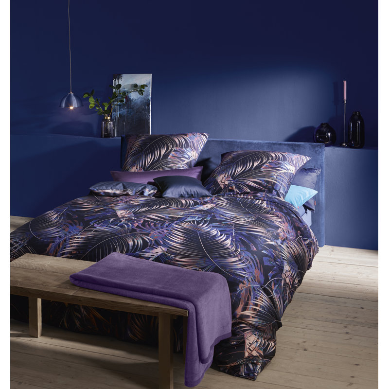 Sateen Reversible Duvet Cover Set, 155 x 220cm, Purple