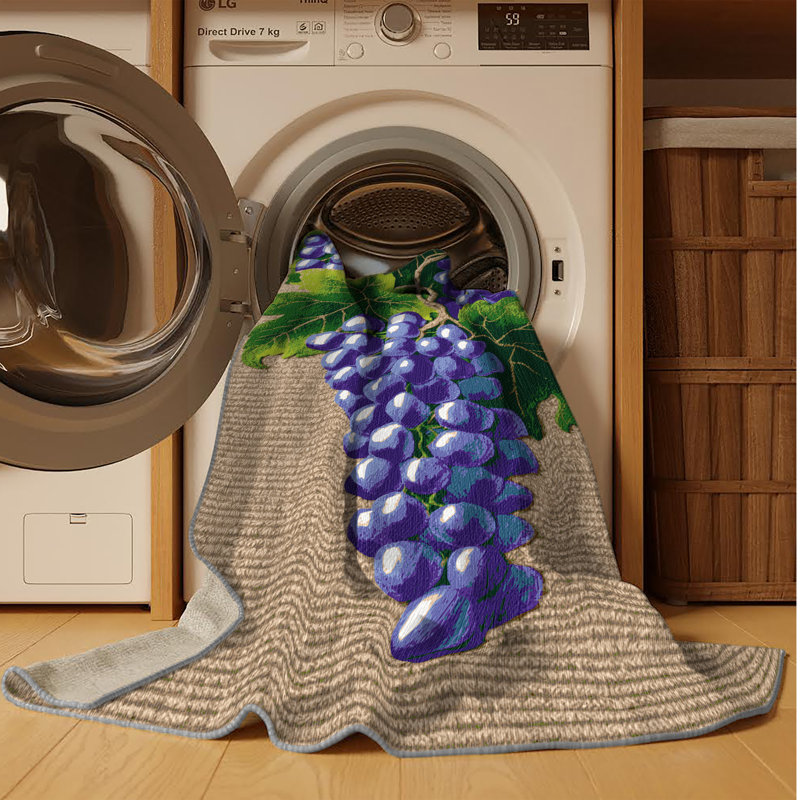  Tapis lavable avec raisins et gouttes de lune, Tapis de couloir 2 pi x 4 pi