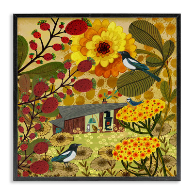 Giclée d'automne chaleureuse encadrée par Kay Widdowson