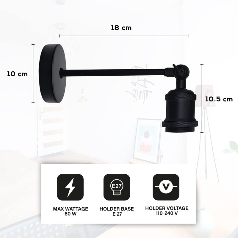 Ambir Armed Sconce, Black