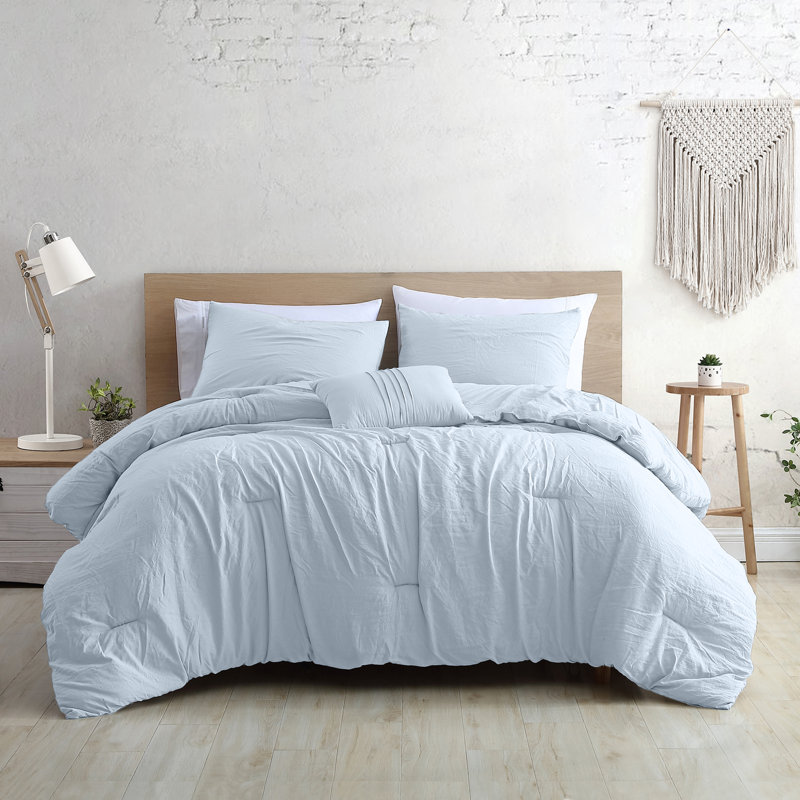 Fils modernes - ensemble d'édredon Beck - microfibre brossée en duvet synthétique - ensemble de couvre-lit toutes saisons élégant - comprend édredon, taies décoratives et coussin décoratif