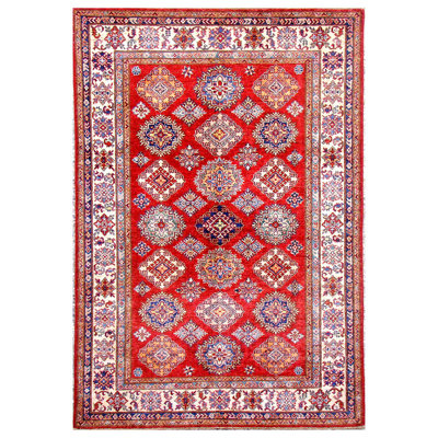 Hand Woven Wool Ikat Area Rug