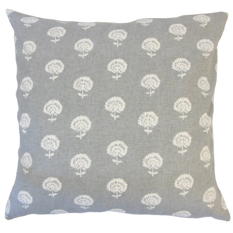 Londyn Square Pillow Cover & Insert, 20" x 20", Graystone
