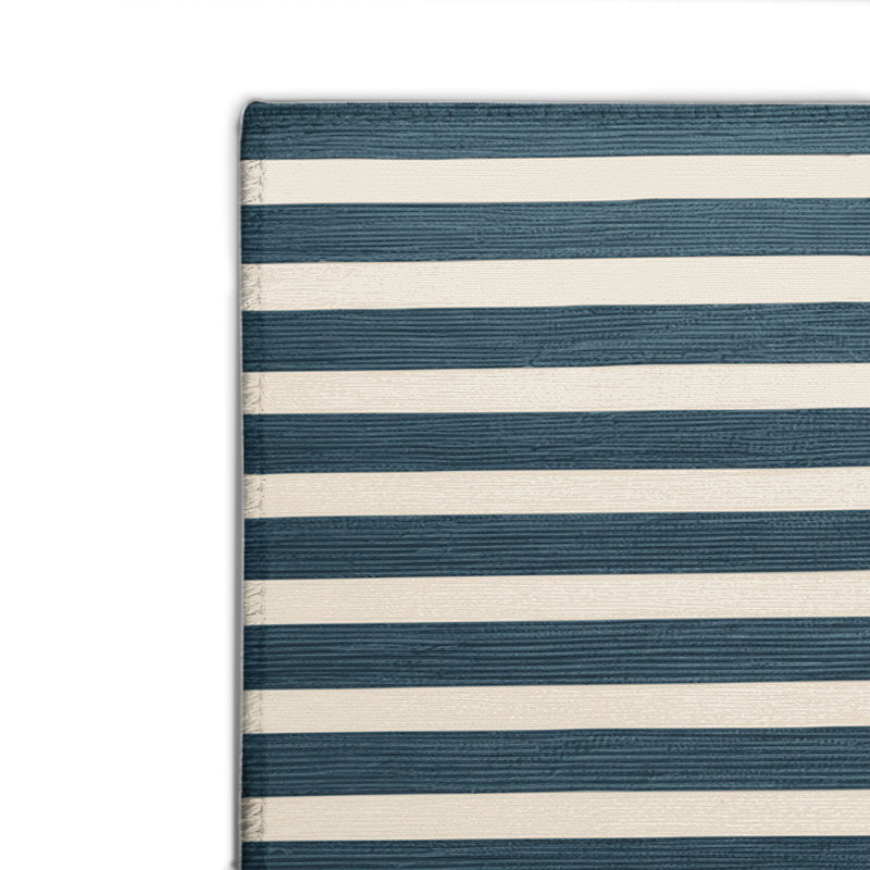 Tapis intérieur / extérieur gris HorizontalStripes, Rectangulaire 8 pi x 10 pi