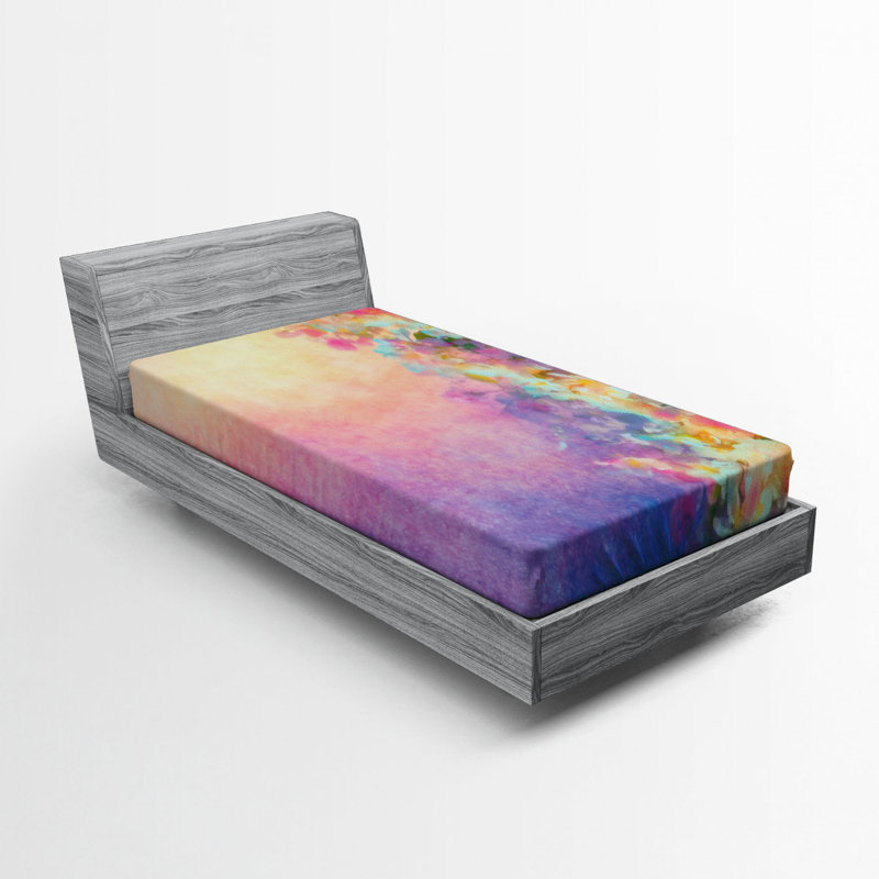 Microfiber Abstract Fitted Sheet, Twin XL Fitted Sheet