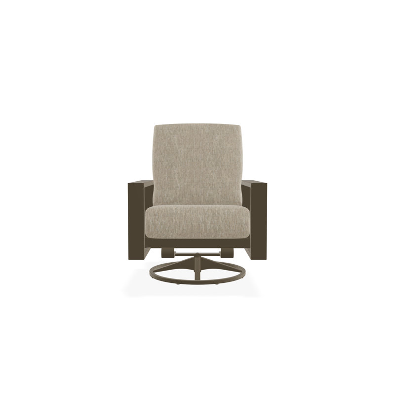 Larssen Deep Seating Cushion Swivel Rocker, Beachwood, Grasscloth Dune