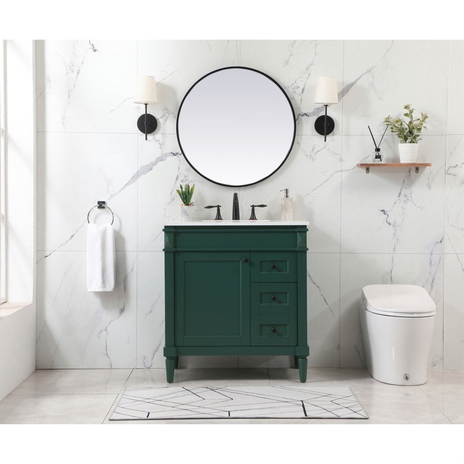 Readington 32'' Single Bathroom Vanity, Green