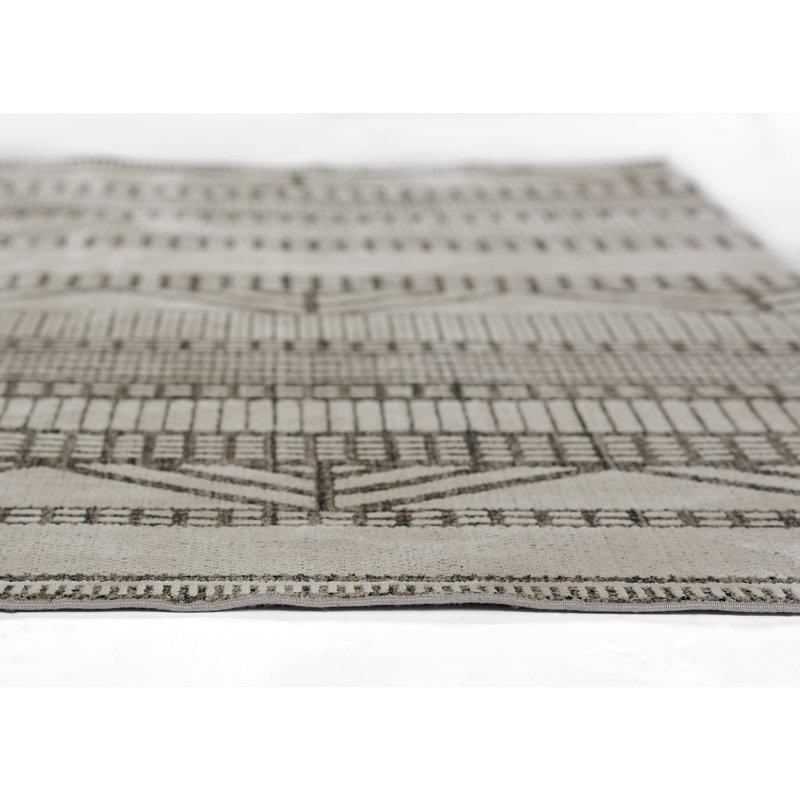 Tapis noir / gris Pitzer, Rectangle 2 pi x 3 pi