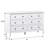 Solid Wood 3-Piece Spindle Vivienne  Bed With Walker Edison Easy Assembly 1-Drawer Nightstand And 6-Drawer Dresser-111301234-111301235