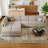 Wylodene 9-Piece Reversible Modular and Standard Velvet Sectional with Storage-1693641381