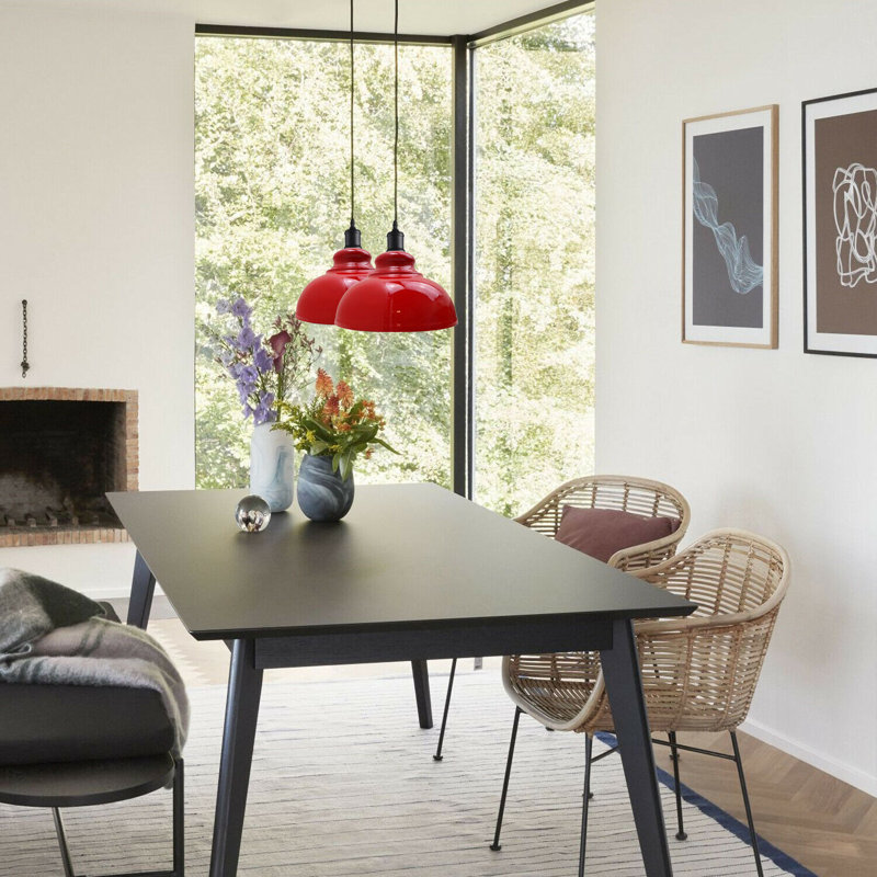 Reich 1 - Light Dome Pendant, 124cm H x 30cm W x 30cm D, Gloss Red