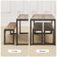 Ensemble de table de salle à manger 45,5 po pour 4 personnes, ensemble de table de cuisine avec 2 bancs, ensemble de table de salle à manger avec structure en métal et panneau de fibres à densité moyenne, coin-repas peu encombrant-746919456-771248274-746919459