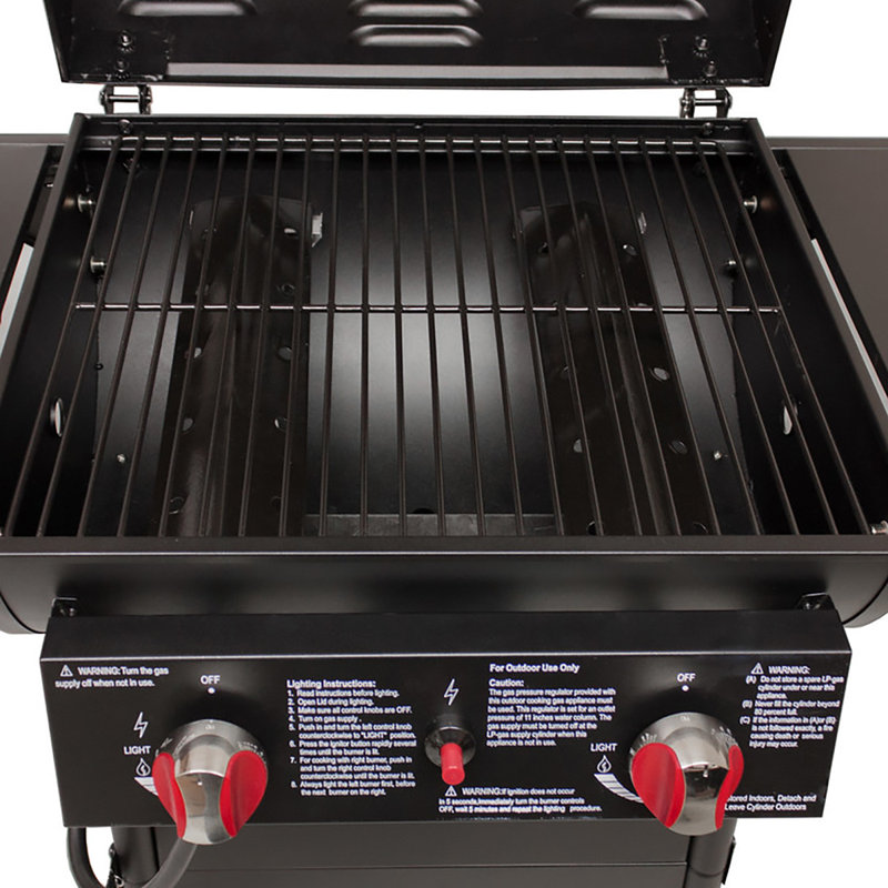 Masterbuilt 2-Burner Propane Gas Grill with Side Shelves