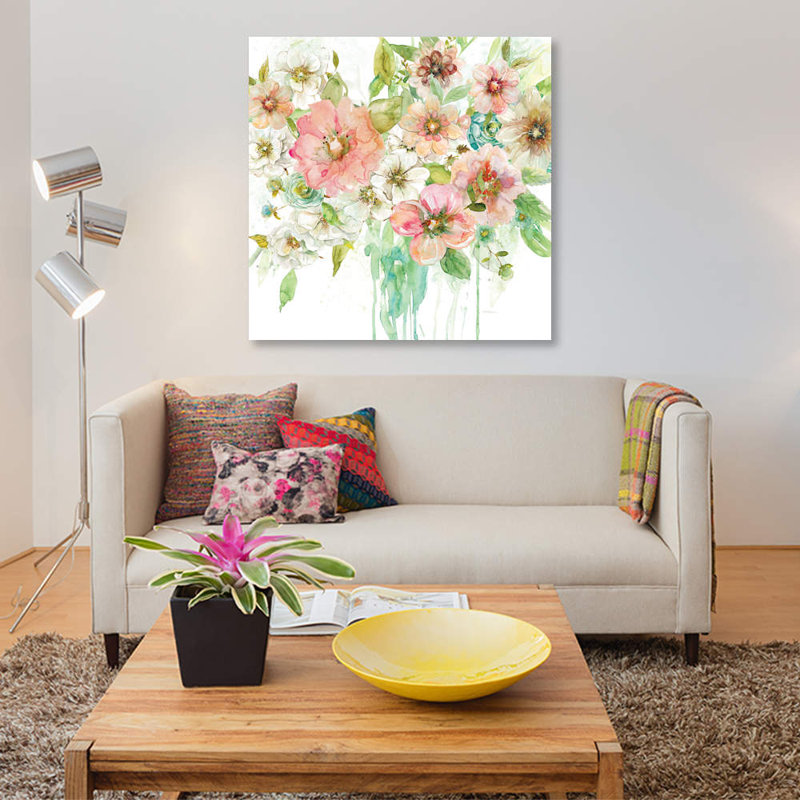 «Luscious Bouquet» par Carol Robinson - Estampe numérique sur toile tendue avec châssis, H 18 po x l 18 po x P 1,5 po
