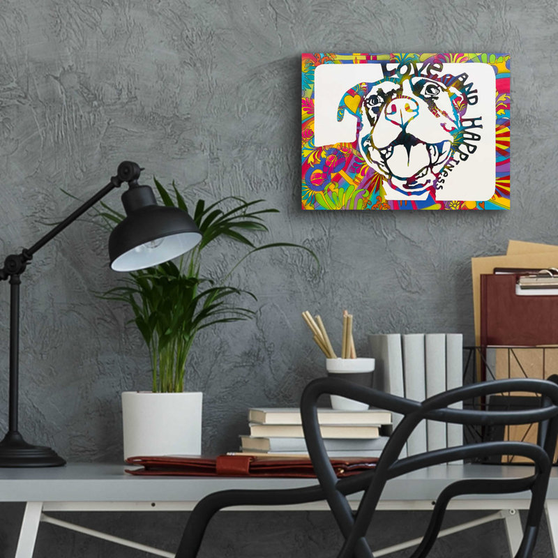 «Love And Hapiness» par Dean Russo, H 12 pi x l 16 pi