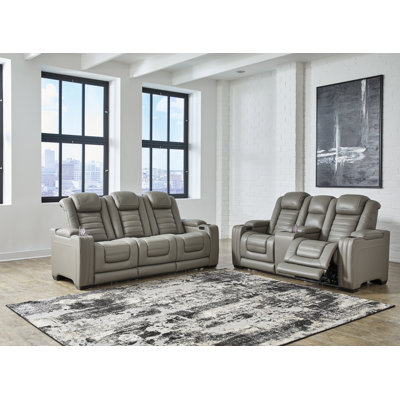 Backtrack 2 Piece Leather Match Reclining Living Room Set -  Signature Design by Ashley, PKG013248