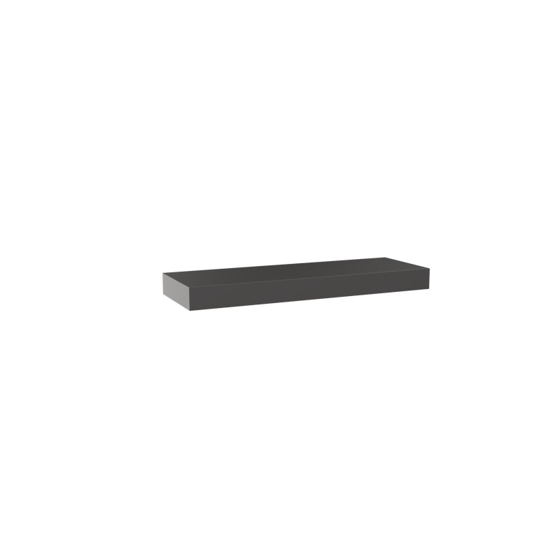 Painted Wood Floating Shelf, Black Gray