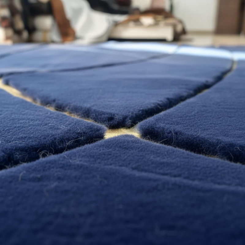 Tapis bleu marine en peluche Midnight, Rectangle 9 pi 6 po x 13 pi 6 po