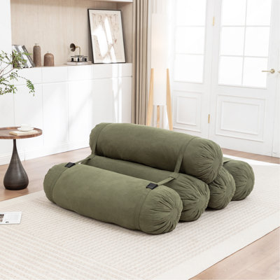 Canapé de plancher réglable, canapé paresseux en velours côtelé avec sangles réglables pour des configurations polyvalentes, chaise de loisirs multi-personnes, convient au salon, à la chambre à coucher et plus encore