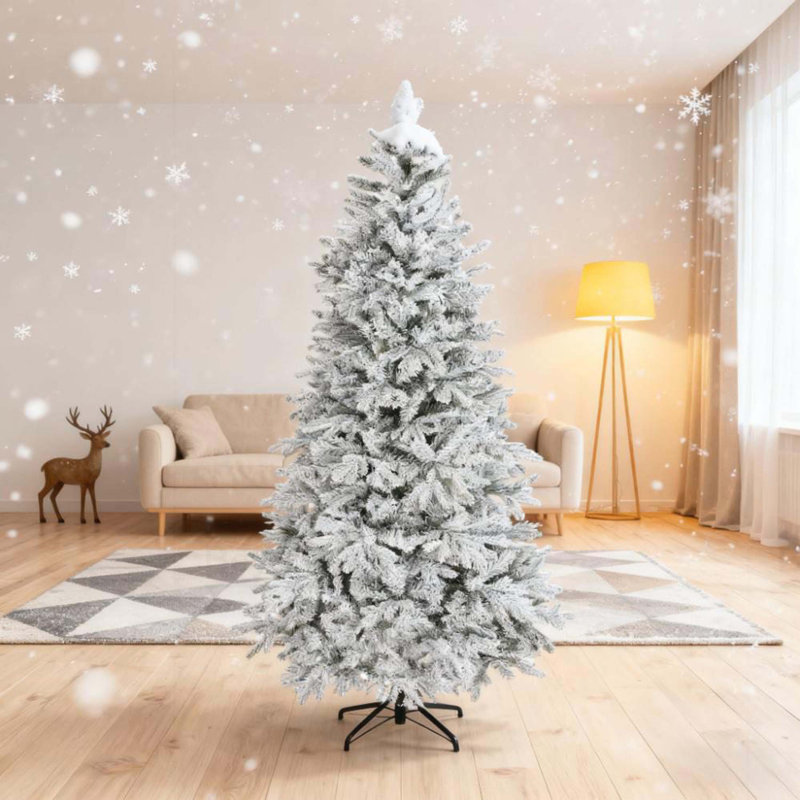 Arbre de Noël artificiel givré 7,5 pi