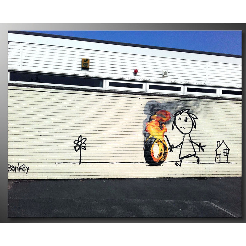 Banksy - Print on Canvas, 80cm L x 100cm W