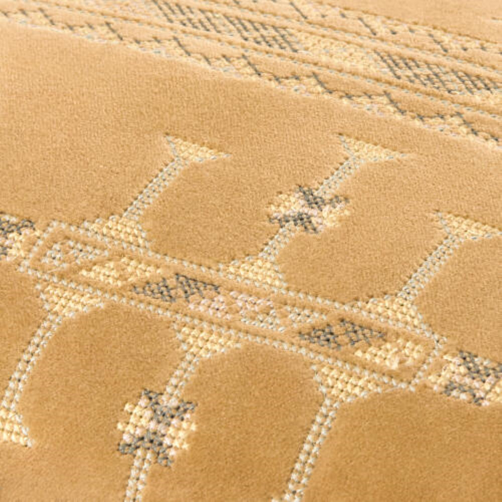 Veola Cotton Velvet Throw Pillow, Copper, Down, 18" x 18"