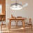 42-inch Silver Led Variable Frequency Invisible Fan Pendant Light With Three-tone Lighting, Forward And Reverse Functions, And Six Wind Speeds