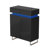30.7" W High Gloss PET 2 Drawer 2 Door Shoe Cabinet With Light-1851642022