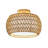 Dundridge Rattan Ceiling Light Fixtures, Hand-woven Boho Flush Mount Ceiling Light, Handmade Rattan Light Fixtures Ceiling Mount with Fabric Shade, Farmhouse Light Fixture for Bedroom Hallway Entryway-1497272300