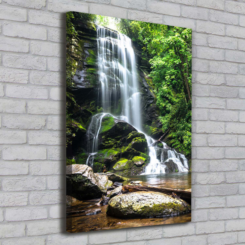 Waterfall In The Jungle - Wrapped Canvas Print