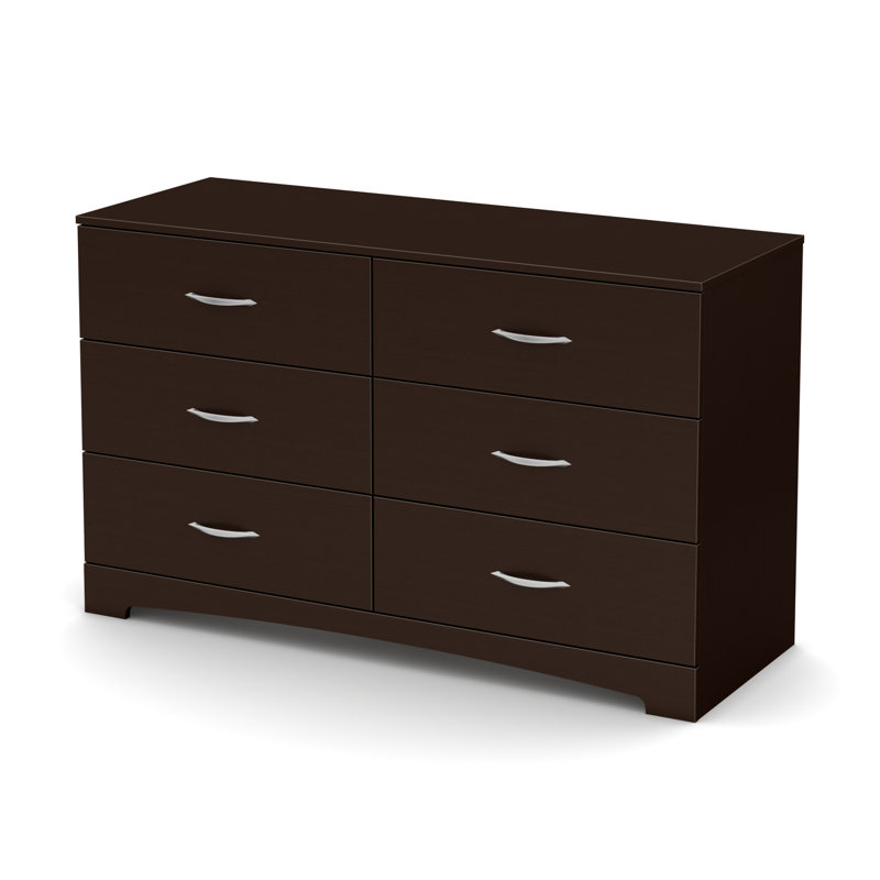  Commode double 6 tiroirs Step One, Brun