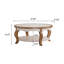 Table basse ronde en bois avec tablette