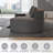 109" Modern 2 - Piece Modern Sectional Curved Sofa Couch, Chenille Modular Sectional For Living Room With Sectional 2 Throw Pillow-140822937